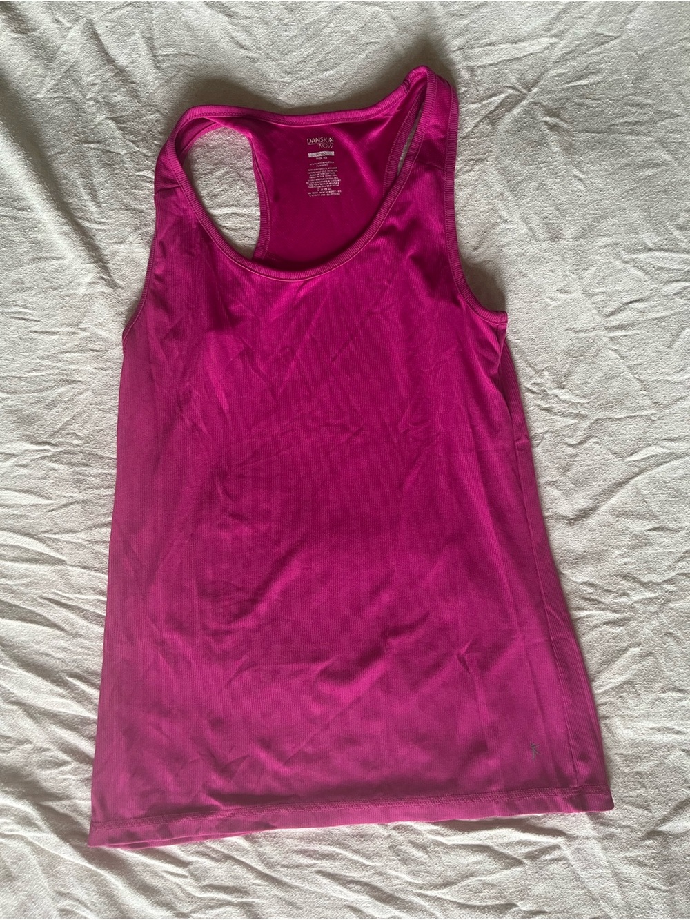 Danskin Now Fuchsia Ribbed Dri-More Racerback Tank - Picture 5 of 5